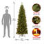 The Holiday Aisle® North Valley Spruce Pencil Slim Tree with Clear Lights-900052100