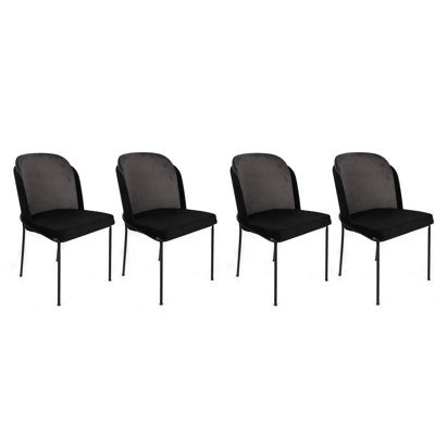 Chaise Parsons rembourrée et revêtue de velours