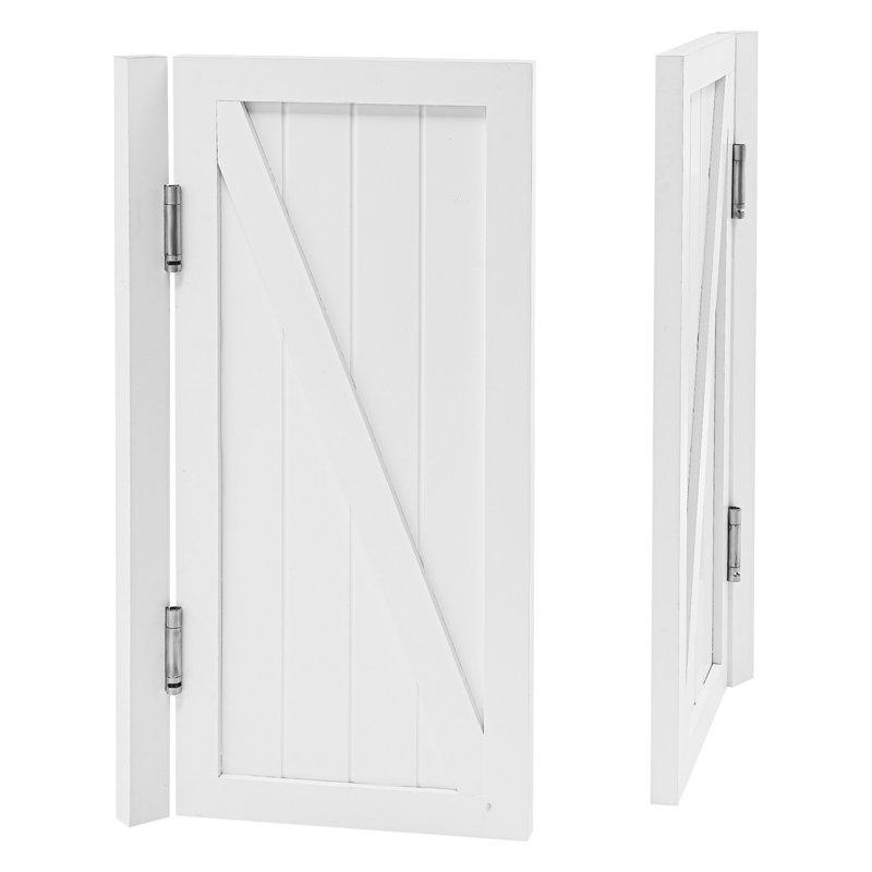 35.4X35.4” Solid Wood Partition Door, 35.4" x 35.4", White