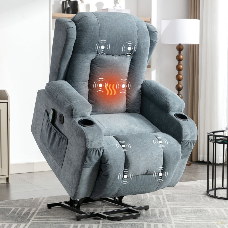Fauteuil inclinable électrique Power Lift, Bleu