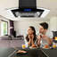 Hotte pour îlot de cuisine convertible Tieasy 30 po 700 pieds cubes par minute avec filtre à chicane et lumière incluse Acier inoxydable-110364740