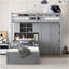  Lit superposé avec tiroirs, garde-robe, tablettes de rangement et lit hydraulique-1459864591