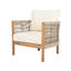 Fauteuil club d'extérieur en bois d'acacia avec coussins Harrill-508471135