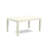 7 Piece Dining Set contain A Mid Century Table and 6 Willow Green Polyester Fabric Mid Century Modern Dining Chairs, Linen White-1349299336-1349299351