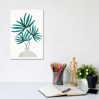 Fan Palm Fronds by Modern Tropical - Wrapped Canvas Print