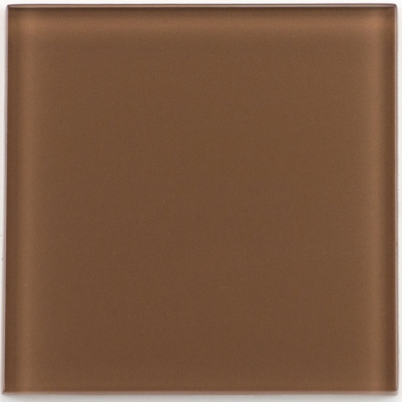 Torch Song 4'' W x 4'' L Glass Singular Tile, Carob