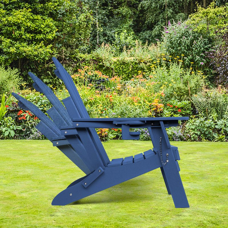 Chaise Adirondack avec repose-pieds Azur, Bleu