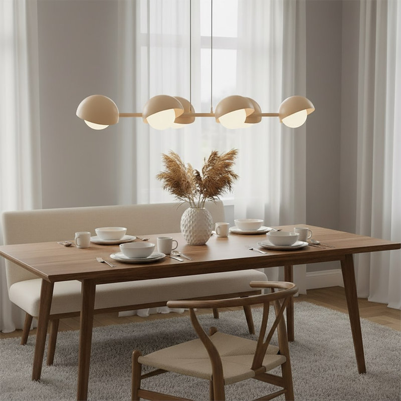 - Light Matt Pendant, 6 Lights, Mokka