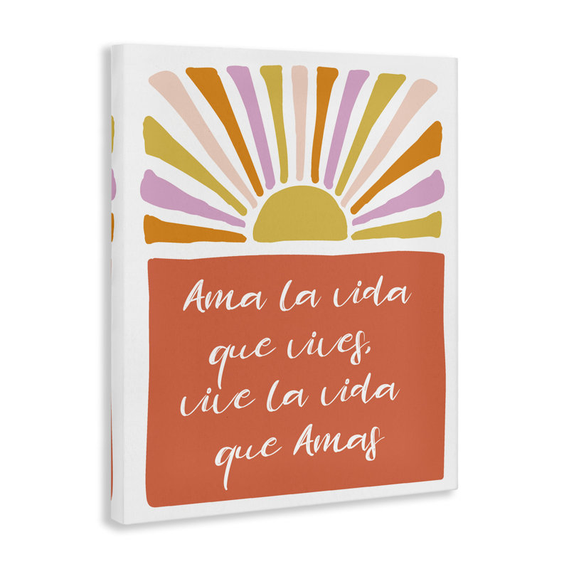 Art mural Ama la Vida que Vives par Elizabeth Medley, H 48 po x l 36 po
