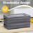 Silverware Storage Box, Flatware Storage, Utensil Storage With Removable Lid And Adjustable Dividers For Organizer Utensils, Cutlery, Flatware, Knives, Large Capacity Grey