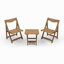 Ensemble de bistro et de table rectangulaire pliable avec ensemble de chaises et table rectangulaire