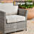 Cassville 8 - Person No Assembly Required Outdoor Conversation Set, Patio Wicker Sectional Seating Group with Cushions, All Weather Sofa Set with Optional Fire Pit Table for Garden Backyard-93662484-93092040