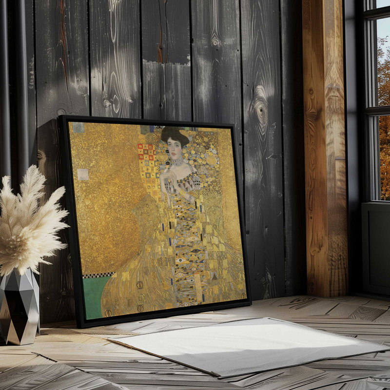 Golden Elegance Reverie, Or poli, H 16,75 po x l 16,75 po, Cadre flottant