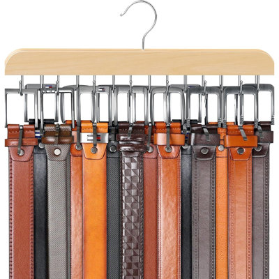 Organisateur de porte-ceinture en bois