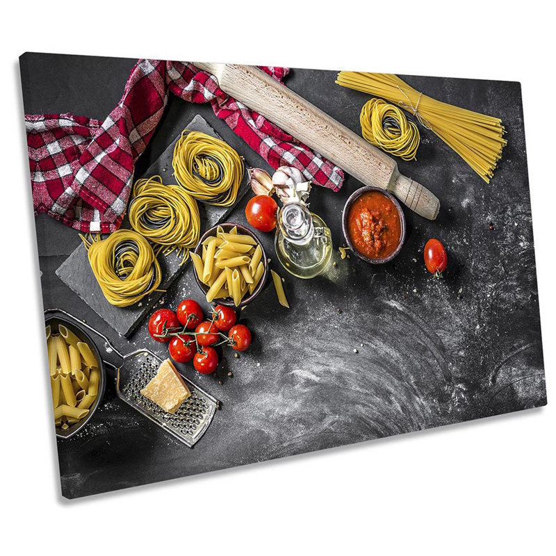 Italian Food Pasta Kitchen - Wrapped Canvas Print, 91.4cm H x 137.2cm W x 4cm D