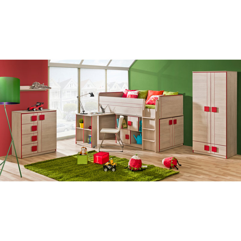 Castro Kids Combo Dresser, Beige/Red