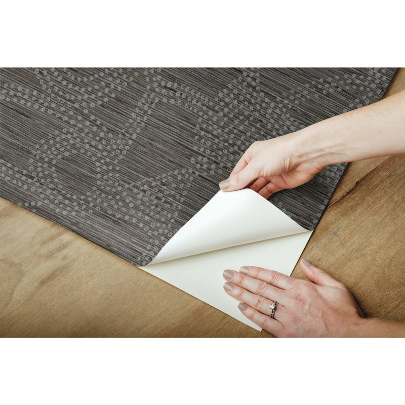 Peel & Stick Abstract Roll, Black/Gray
