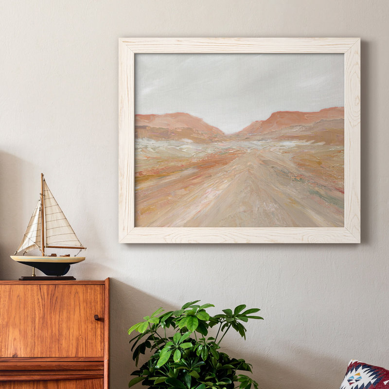 Road to Sedona - Peinture sur toile encadrée, H 20 po x l 17 po x P 1,5 po, Blanc