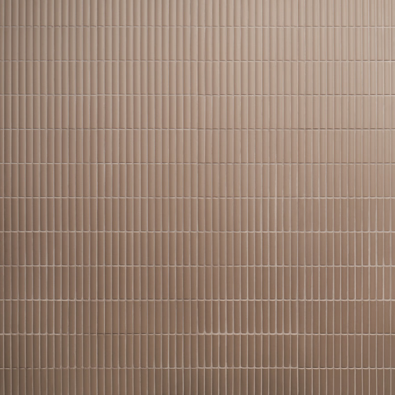 Stream Ribbed 3.93 In. X 11.81 In. Matte 3D Ceramic Wall Tile (5.81 Sq. Ft. / Case), Taupe