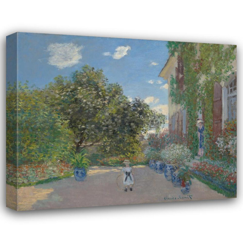 «The Artist's House at Argenteuil» par Claude Monet, reproduction d'art sur toile tendue avec châssis, H 48 po x l 33 po
