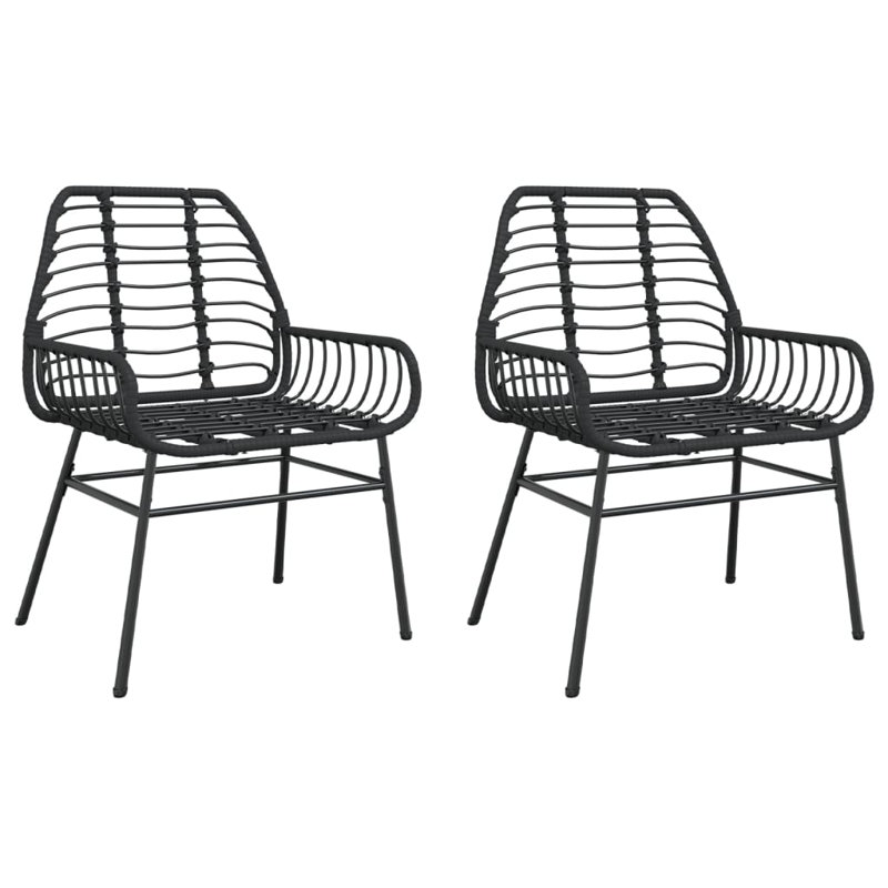 Alixe Patio Dining Accent Chair, Black