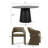 4 - Person Dining Table Sets With Round Table & 4 Upholstered Waterproof Chairs-1343173049