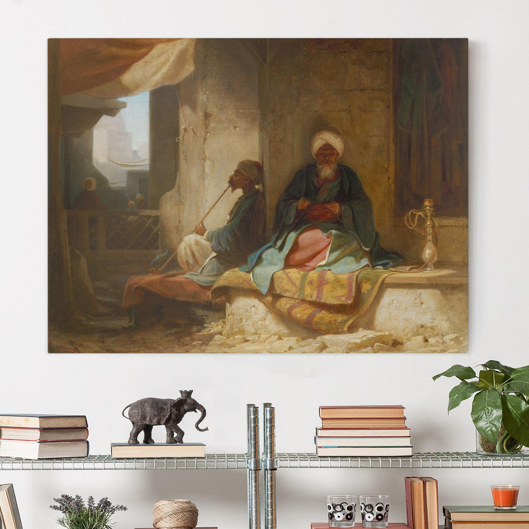 Leinwandbild Zwei Türken im Kaffeehaus von Carl Spitzweg