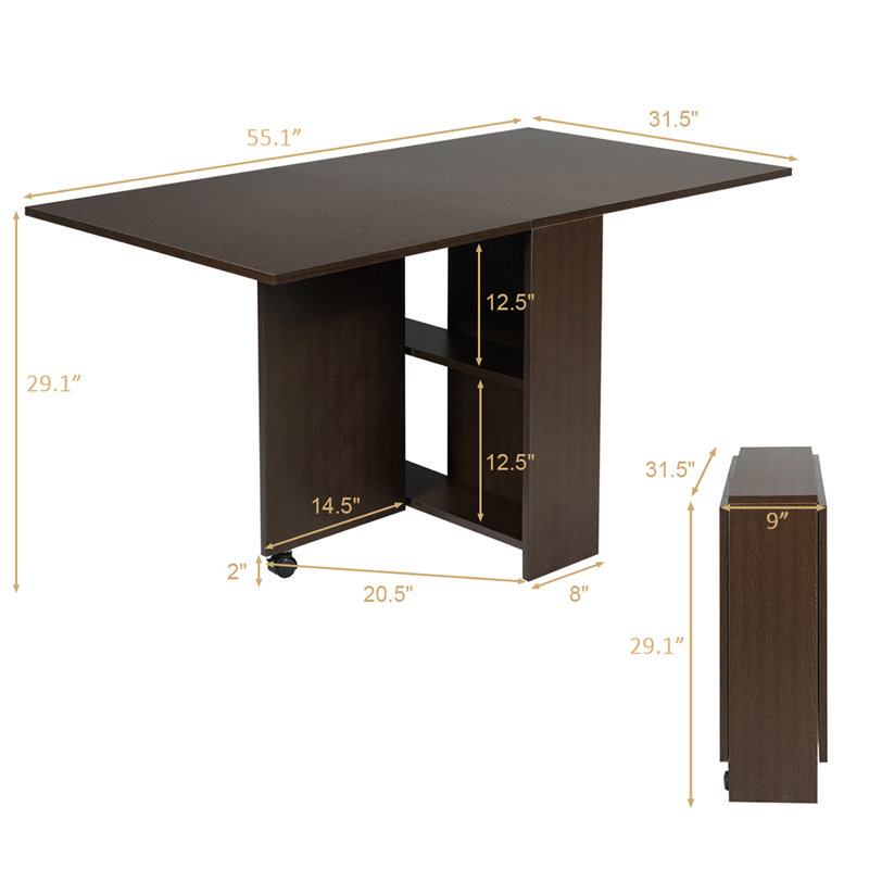 Mullett Extendable Dining Table, Black Walnut