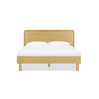 Tessa Wooden King Bed Natural Oak