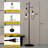 Asiel 65'' Dimmable Black Industrial Tree Floor Lamp with 3 Bulbs Included