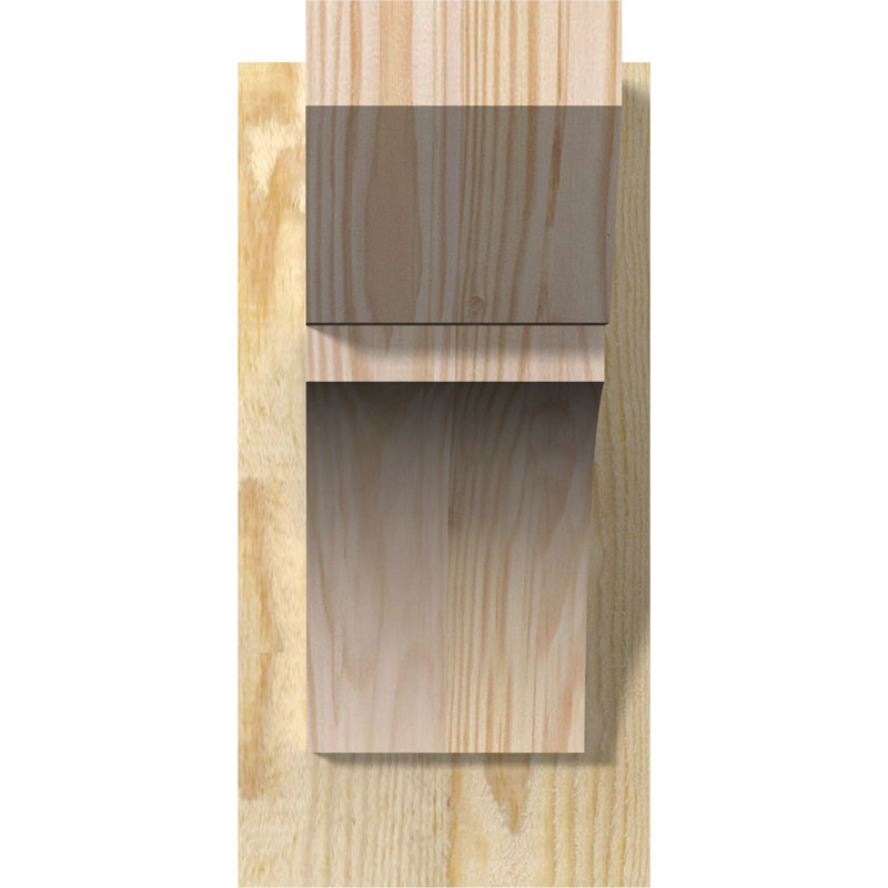 Persienne en bois Thatton, P 12 po x H 12 po, Cèdre rouge de l'Ouest l 5 1/2 po (lisse)