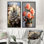 Cactus pêche piquants - ensemble de salon Cactus Wall Art of 2