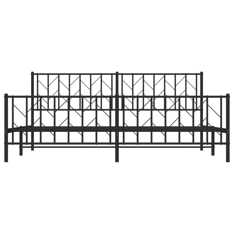 Bed Frame, 193 x 203 cm, Black
