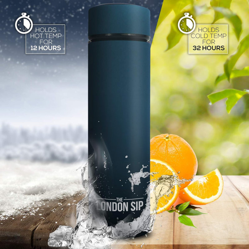 Bouteille infuseur de thé London 16 g, Bleu sarcelle