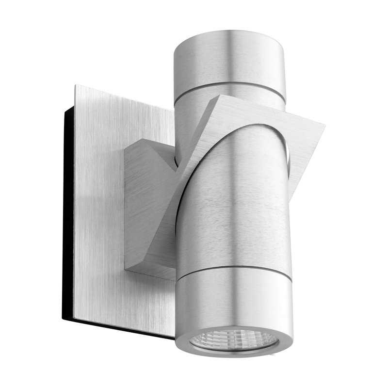 Applique murale d'extérieur à DEL Shockey, Aluminium brossé