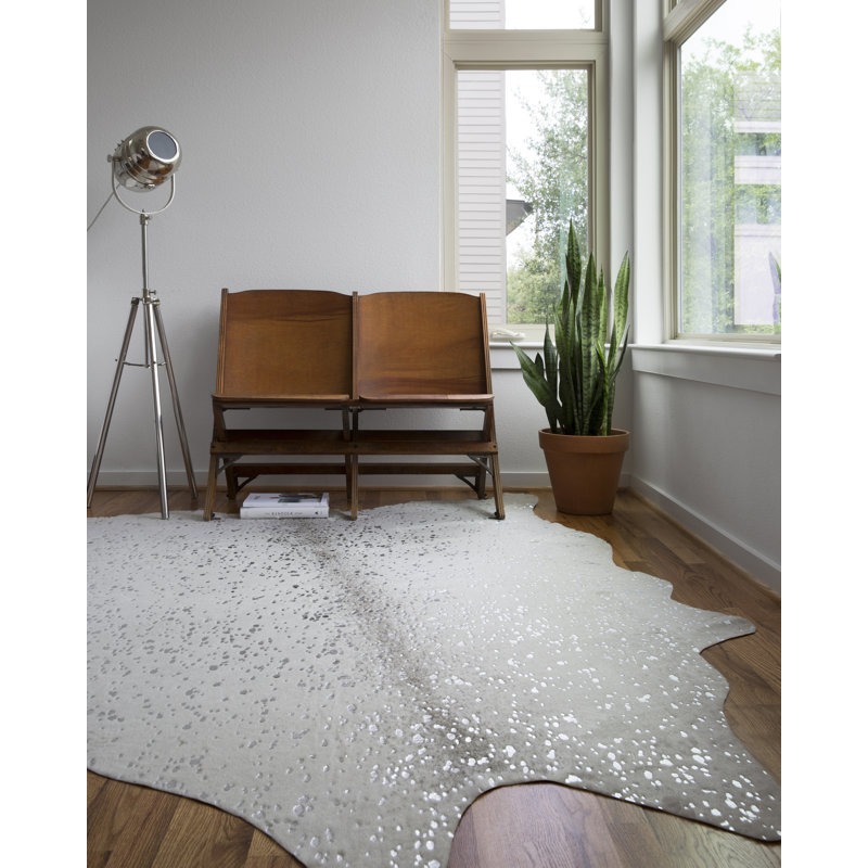 Terrazas Performance Cowhide Animal Print Indoor Rug, Rectangle 3'10" x 5'