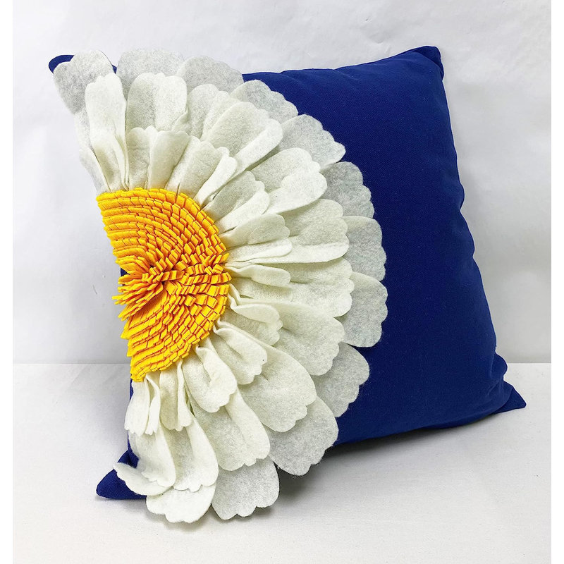Floral Cotton Blend Throw Pillow, Polyester