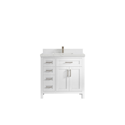 36'' Single Bathroom Vanity with Quartz Top