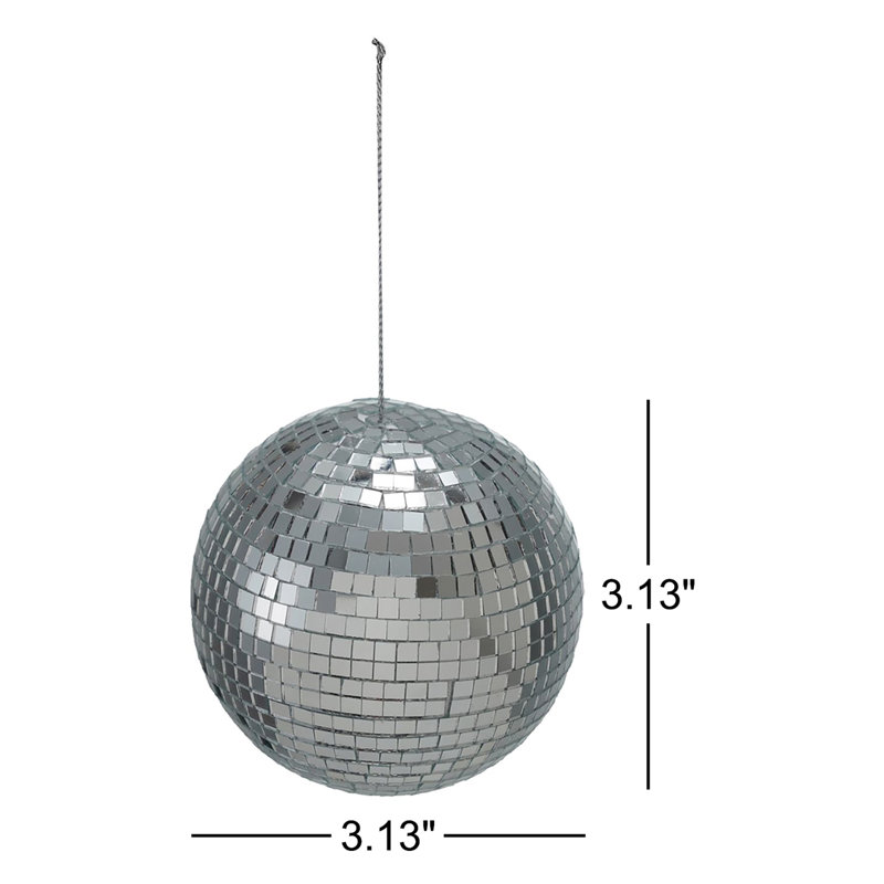Glass Bauble, 3.13" H x 3.13" W x 3.13" D