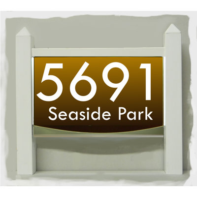 Plaque d'adresse moderne à DEL avec adaptateur d'éclairage paysager