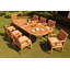 Kinzey Outdoor 11 - Piece Teak Dining Set-1940355389-1940355383-1940355380