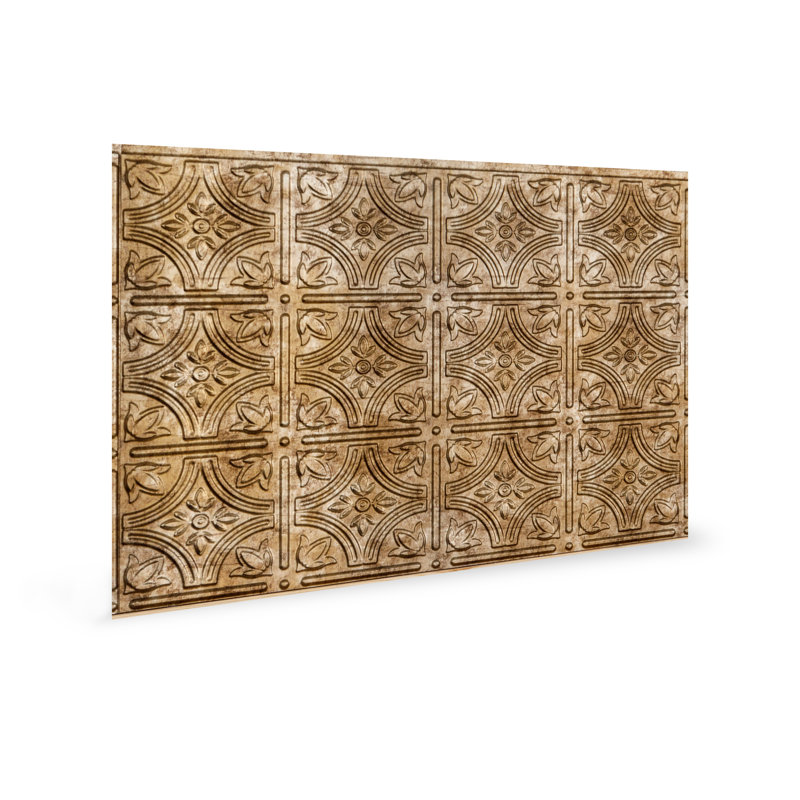 Panneau mural 3D 18,5 po x 24,3 po, Bronze Bermudes