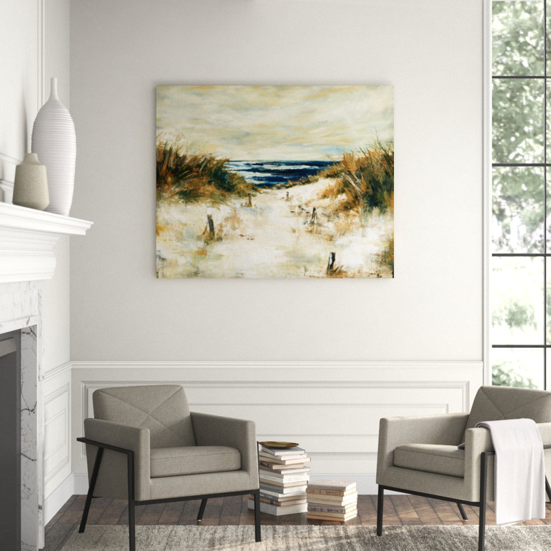 Beachside Painting by Sydney Edmunds, Knife Gel, 47" H x 58" W
