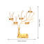 Porte-bougies chauffe-plat en forme de cerf doré pour table et foyer, peut contenir 6 bougies votives, décor forêt en métal