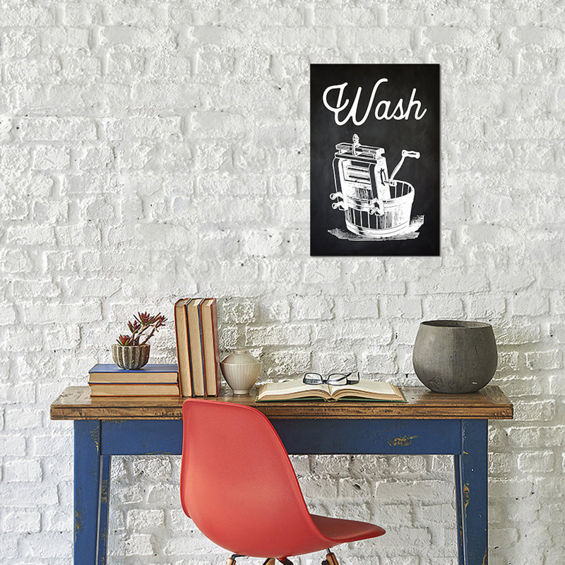«Wash», impression sur toile, H 26 po x l 18 po x P 1,5 po, Pas de tapis, Toile tendue