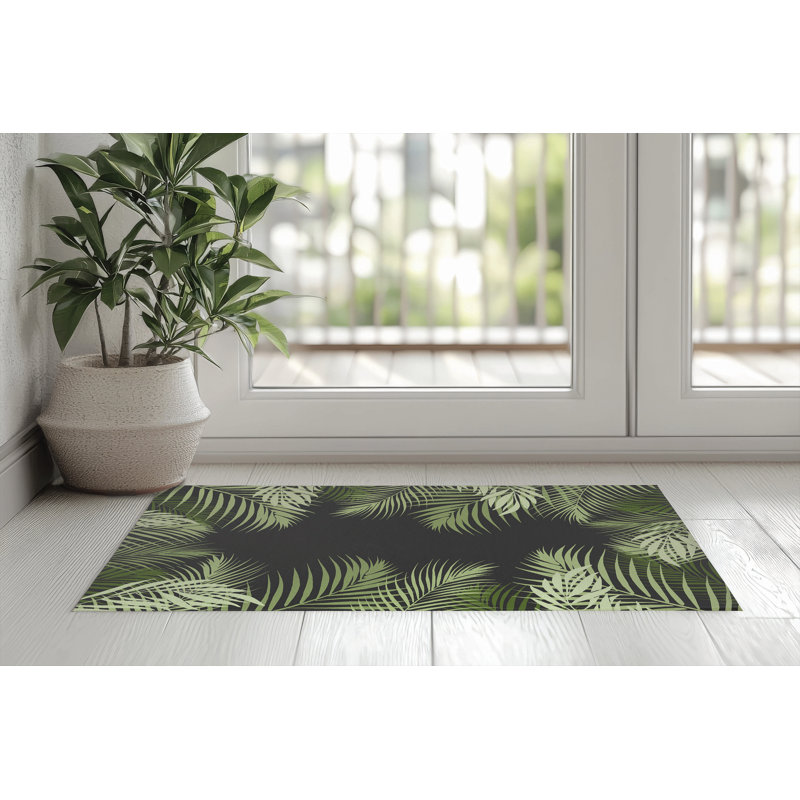 Paillasson Waving Palm Indooor, Gris anthracite, 48" W x 72" L