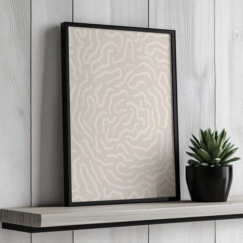 «Neutral Organic Maze» par Garima Dhawan, reproduction d'art sur toile, Tanné, H 32 po x l 24 po