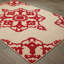 Tapis sable / rouge à motif floral Laub-1095331583