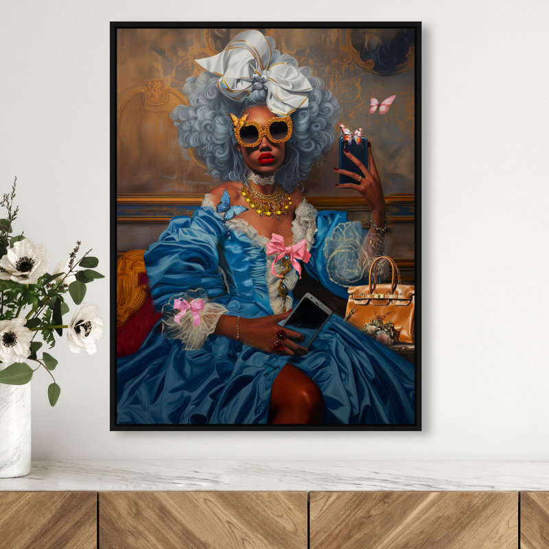 French Empress Issa Canvas People Print by Oliver Gal, 37"H x 31"W, Gold Frame
