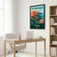 Villes et pays dans le style d'affiches de voyage rétro sur toile-1395419299